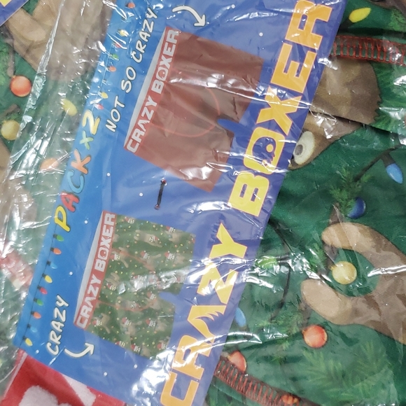 2 PACK MENS CRAZY BOXER NOVELTY HOLIDAY BOXER BRIEFS. - Picture 4 of 8